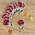 sticker représentant une pivoine rose